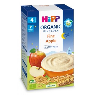 Ekoloģiska piena putra ar āboliem “Ar labu nakti” Ekoloģiska piena putra ar āboliem “Ar labu nakti”