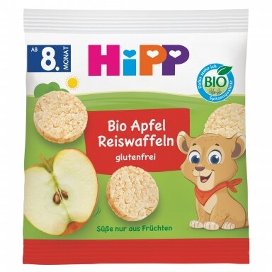 Ekoloģiski rīsu un ābolu krekeri