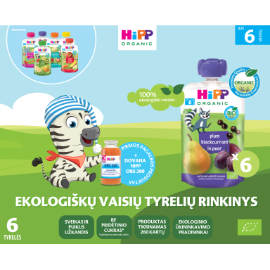 Ekoloģisku biezeņa izlase no 6 mēnešu vecuma, 6 gab. + DĀVANA ORS200