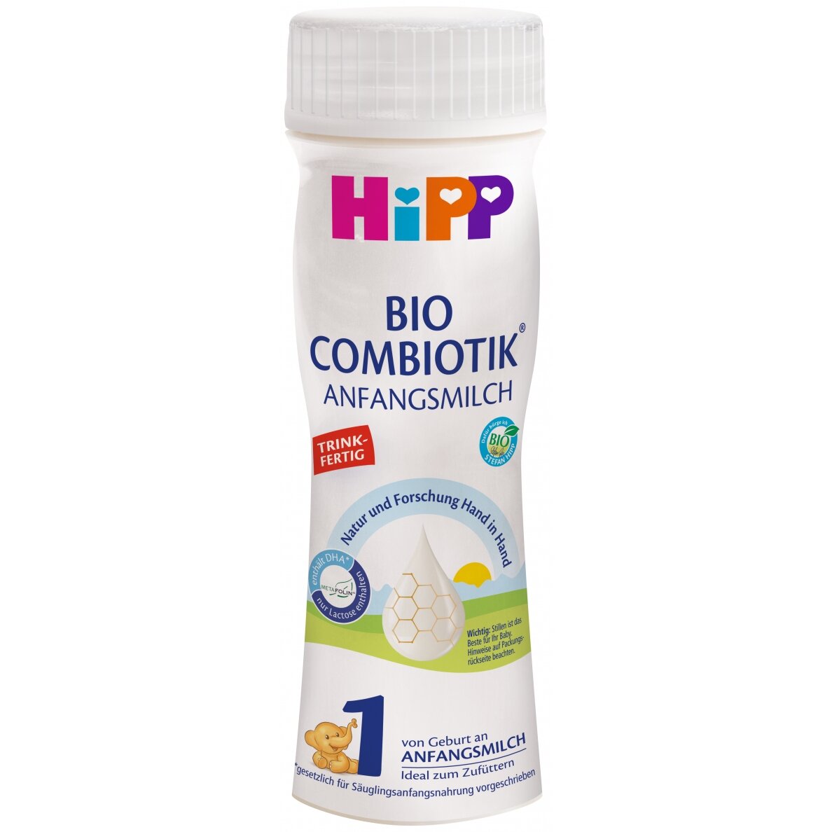 HiPP 1 BIO COMBIOTIK® Ekoloģisks mākslīgais piena maisījums zīdaiņiem no dzimšanas. Gatavs lietošanai.