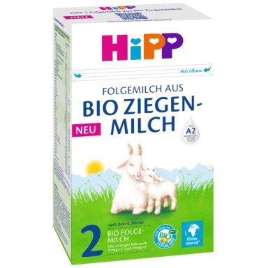 EKOLOĢISKS MĀKSLĪGAIS KAZAS PIENA MAISĪJUMS “HiPP 2” (no 6 mēn.) Mākslīgais papildu ēdināšanas piena maisījums zīdaiņiem