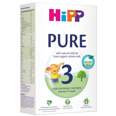 HiPP 3 PURE Ekoloģisks mākslīgais papildu ēdināšanas piena maisījums zīdaiņiem