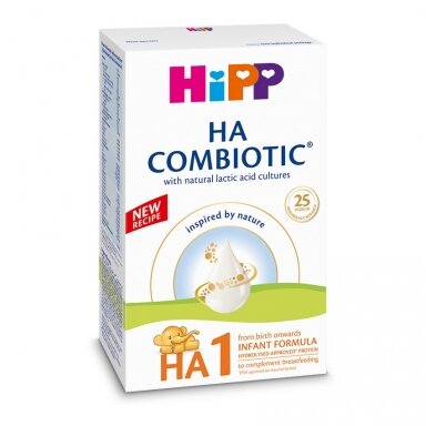 HiPP HA1 COMBIOTIC® no dzimšanas Hipoalerģisks mākslīgais piena maisījums zīdaiņiem