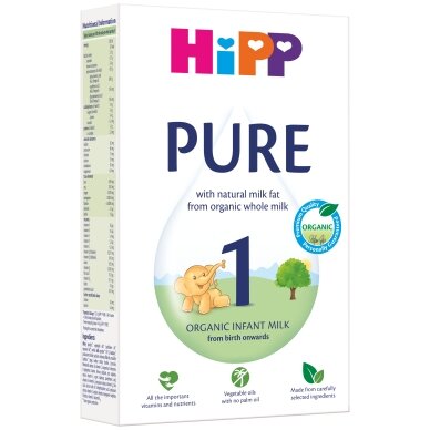 HiPP 1 PURE Ekoloģisks mākslīgais piena maisījums zīdaiņiem HiPP 1 PURE Ekoloģisks mākslīgais piena maisījums zīdaiņiem