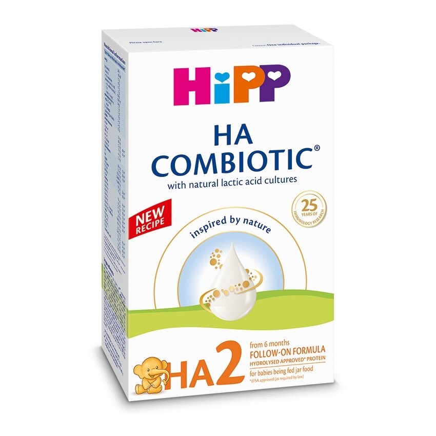 HiPP HA2 COMBIOTIC hipoalerģisks mākslīgais papildu ēdināšanas piena maisījums zīdaiņiem no 6 mēn. HiPP HA2 COMBIOTIC hipoalerģisks mākslīgais papildu ēdināšanas piena maisījums zīdaiņiem no 6 mēn.
