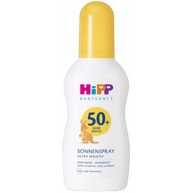 Saules aizsargpieniņš, SPF 50, HiPP “Babysanft”, Saules aizsargpieniņš, SPF 50, HiPP “Babysanft”,